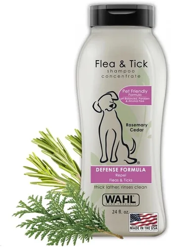 Vista 2 de Wahl USA - Champú repelente de pulgas y garrapatas para perros, romero