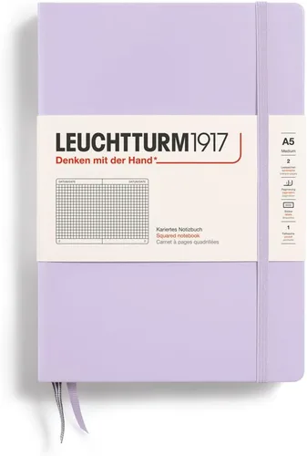 Vista 32 de LEUCHTTURM1917 373976 Cuaderno mediano (A5), tapa dura, 251 páginas numeradas, cereza, liso