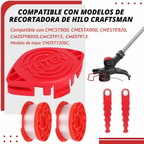Vista 3 de THTEN CMZST065 - Cuchillas de recortadora aptas para Craftsman CMCST900 18PK