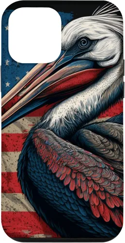 Vista 16 de Funda para iPhone 16 Pelican Bird Patriotic Vintage American Flag Pelícano
