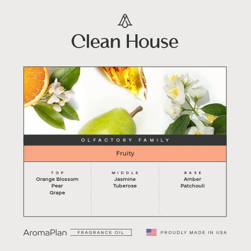Vista 2 de AromaPlan Aromas, Aceites Esenciales de Olor Limpio, Casa Limpia (148ml / 5 Fl Oz) - Aceite Esencial de Aroma Fresco para Difusor, Fragancia de EE.