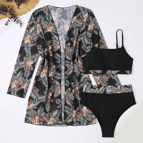 Vista 4 de Women's Bathing Suits, Women Suits Swimming for 2 Piece Two Bathing Suits High Waist Fashion Women's Sexy Printed Beachwear Bikini Swimsuit Split
