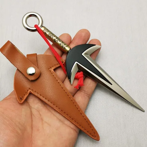 Vista 5 de DBKJ 709 pulgadas Anime Kakashi Namikaze Minato Kunai Cosplay Espada Figura de acción Espada Arma Colección Regalo Simulación Ninja Kunai Niños