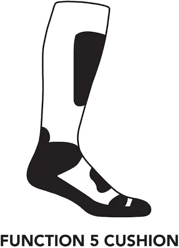 Vista 5 de Darn Tough Vermont Calcetines de esquí acolchados Function 5 OTC para hombre, color negro, talla XL