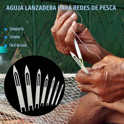 Vista 3 de AGOOL Netting Needles Shuttles Kit, 7/21pcs Plastic Weaving Needles for Net Making and Net Repair, Mesh Repairing Tool for Fishing Nets, Cast Nets