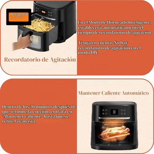 Vista 6 de Freidora de aire inteligente de 8.5 cuartos con cámara de alimentos