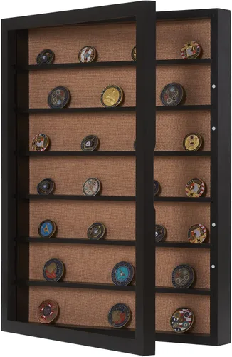 Vista 10 de Caja de sombra grande de 12 x 16 pulgadas con estantes, caja de sombra con estantes extraíbles para medallas en miniatura y coleccionables