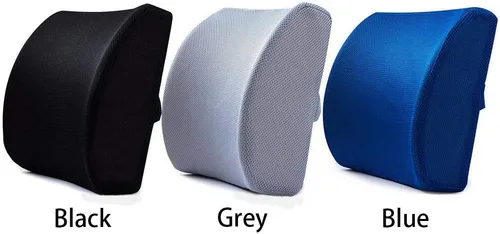 Vista 7 de Almohada de apoyo lumbar de espuma viscoelástica, cojín de espalda de apoyo lumbar de espuma, cojín de espalda de malla transpirable con diseño