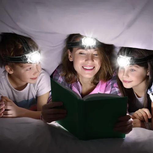 Vista 8 de EverBrite Paquete de 5 faros LED, 4 modos de iluminación, cabezal giratorio con diadema ajustable, perfecto para correr, acampar y senderismo
