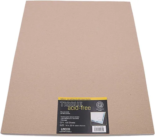 Vista 9 de Lineco Buffered papel intercalado sin ácidos, extiende la vida útil del papel, fotografías, textiles y artefactos. Uso para fotografías, blanco
