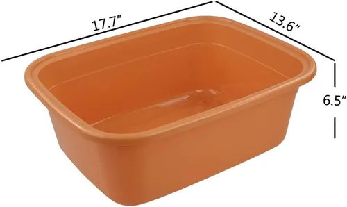 Vista 2 de Paquete de 3 platos de plástico de 18 cuartos de galón, tina