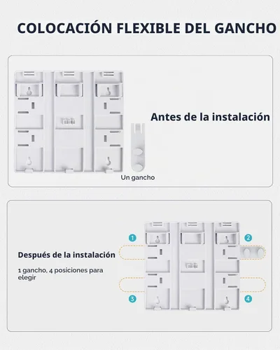 Vista 4 de AIKE Dispensador de champú y acondicionador de ducha de 3 cámaras para baño Blanco