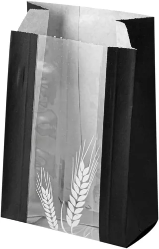 Vista 2 de Restaurantware Bag Tek - Bolsas de papel para pan de 4.5 x 2.5 x 8.5 pulgadas, 100 bolsas de papel de baguette a prueba de grasa, microperforadas