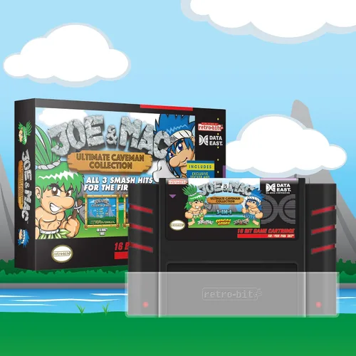 Vista 4 de Retro-Bit Joe & Mac Ultimate Caveman Collection Cartridge - 3 Games in 1 for SNESSuper NES