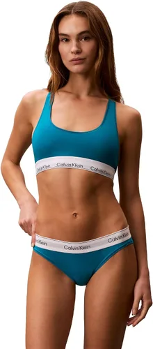 Vista 28 de Calvin Klein Bralette moderno de algodón elástico V-Day sin forro Gris Caliente