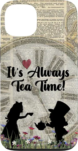 Vista 7 de iPhone 16 It's Always Tea Time! Funda Alicia y el Sombrerero Loco