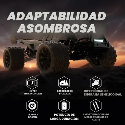 Vista 7 de Hosim Coches RC Mini 1:8 Camión RC para Adultos, Vortan RTR RC Coches Sin Escobillas de Alta Velocidad 50+mph Todo Terreno 4WD Coche de Control