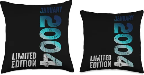 Vista 3 de January 2004 Year 2004 Retro 2004 Vintage Limited Edition Throw Pillow