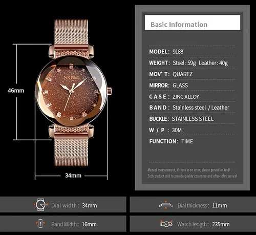 Vista 4 de GOSASA Reloj de pulsera de cuarzo para mujer, estilo simple, impermeable, correa de acero