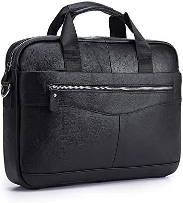 Vista 2 de Genuine Leather Sling Bag for Men Small Shoulder Messenger Pack for Outdoor Travel Business with Gift Box