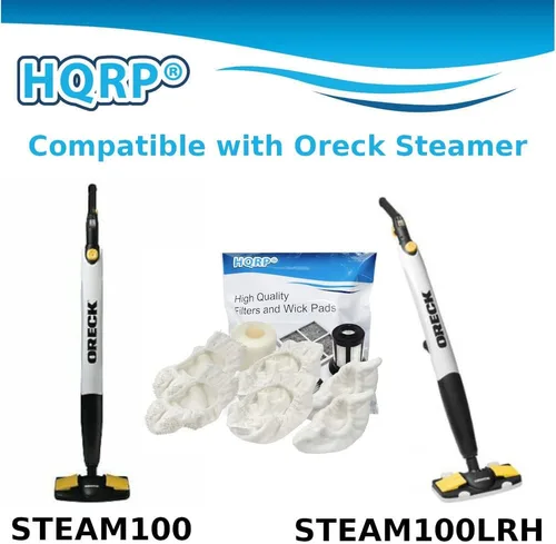 Vista 4 de HQRP Kit de 6 almohadillas de microfibra para trapeador de vapor compatibles con Oreck Steam-It Varita de vapor multiusos, vaporizador STEAM100