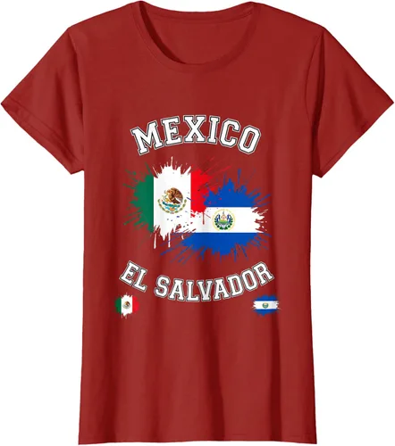 Vista 51 de Camiseta de recuerdo de la bandera vintage de El Salvador de México