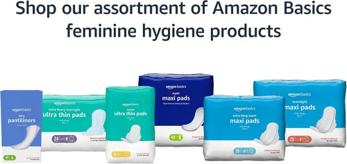 Vista 8 de Amazon Basics Maxi Pads para períodos: grueso, súper absorbente, sin perfume, 192 unidades, (4 paquetes de 48)
