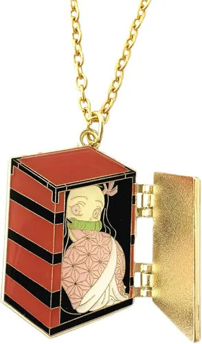 Vista 2 de DEZHAN Collar de anime Demon Slaye, colgante de metal de dibujos animados para niñas, mujeres y hombres, Zinc, No es una piedra preciosa