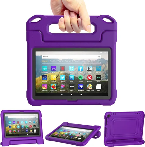 Vista 11 de DJ&RPPQ Funda resistente a prueba de golpes para niños, resistente (incompatible con Sony Nokia de 8 pulgadas) con soporte para niños, color negro