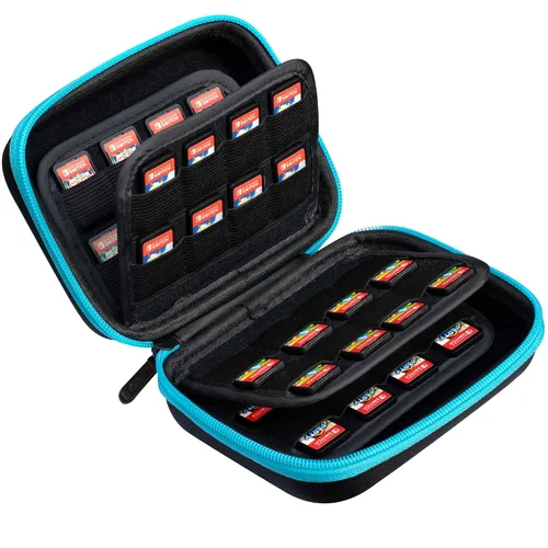 Vista 2 de ButterFox 64 Switch Game Case for Nintendo Switch, Switch Game Card Storage Holder or SD Memory Card Case (64 BlackBlue)
