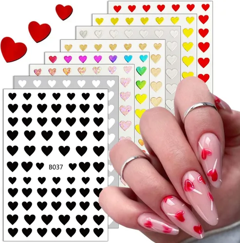 Vista 10 de Calcomanías de uñas de gato, 8 hojas de calcomanías autoadhesivas 3D con diseño de gato dorado, plateado, negro, blanco, para niños, niñas, mujeres