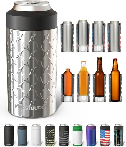 Vista 45 de Frost Buddy - Enfriador universal de latas, aislante de latas de acero Se adapta a latas delgadas de 12 onzas, 16 onzas, niños altos