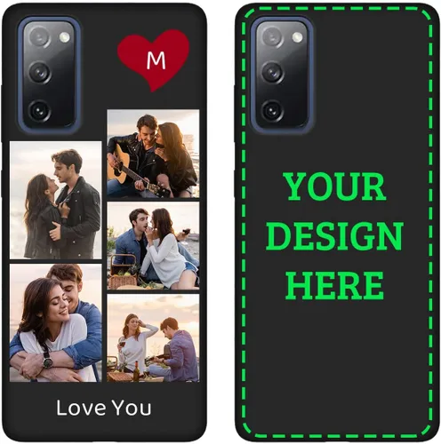 Vista 9 de Funda de teléfono con foto personalizada para Samsung Galaxy S20 FE 5G con imagen, texto, logotipo, nombre, delgada, suave, cubierta negra, regalo