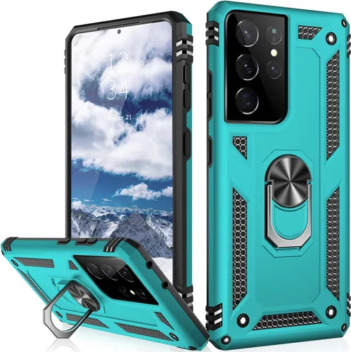 Vista 12 de IKAZZ Funda para Galaxy S21, Grado Militar Resistente a Golpes de Servicio Pesado Cubierta Protectora para Teléfono Pasa Prueba de Caída de 16 pies