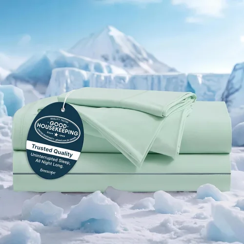 Vista 17 de Breescape Cooling Sheets Twin XL Size - BlendTek Dry & Cool Technology Cooling Bed Sheets for Hot Sleepers and Night Sweats, Q-Max>0.46 Tech Twin XL
