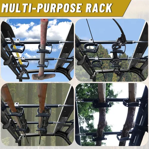 Vista 6 de StarknightMT Portaarmas para UTV - Portaarmas Aéreo para UTV Soporte de Techo para Armas/Arcos con Acolchado Suave, Ajustable se Adapta a Espaciado