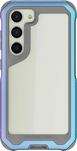 Vista 19 de Ghostek Atomic - Funda delgada para Galaxy Z Flip 4, parte trasera de aramida con parachoques de aluminio rojo, funda protectora de doble capa a