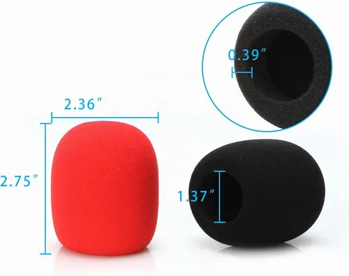 Vista 2 de YOUSHARES SM58 - Parabrisas de espuma para micrófono, filtro pop para cubierta de viento, profesional personalizado para micrófono SM58