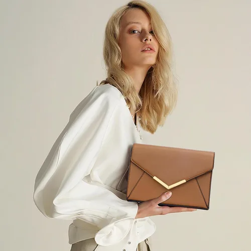 Vista 2 de KKXIU Elegante bolso de mano de piel sintética para mujer, bolso de mano plegable para fiesta, boda, baile de graduación