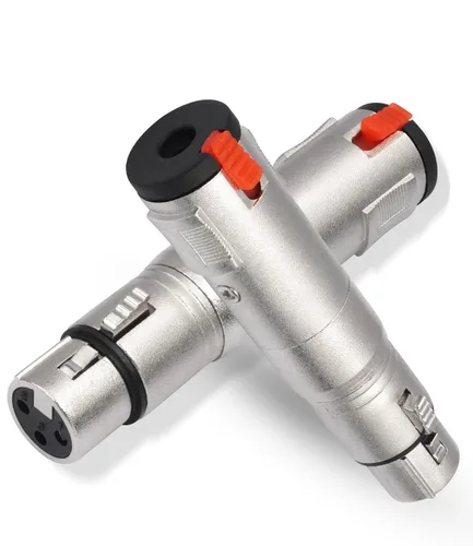 Vista 9 de Paquete de 2 adaptadores TRS a XLR de 1/4, adaptador equilibrado de 1/4 de pulgada macho a XLR macho para mezclador, micrófono