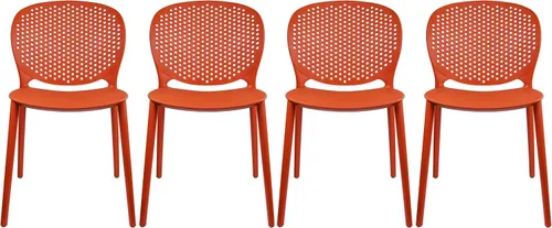 Vista 23 de 2xhome Juego de 2 sillas de comedor para patio Silla auxiliar moderna apilable para piscina al aire libre Plástico resistente a la intemperie