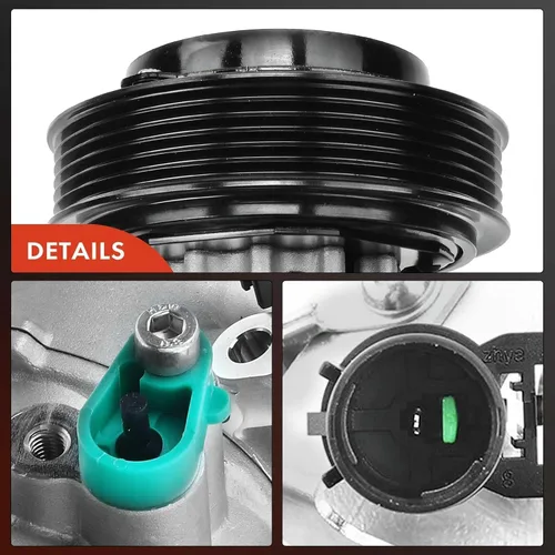 Vista 8 de A-Premium Compresor de CA con embrague compatible con Kia Rondo 2007-2009 2.7L