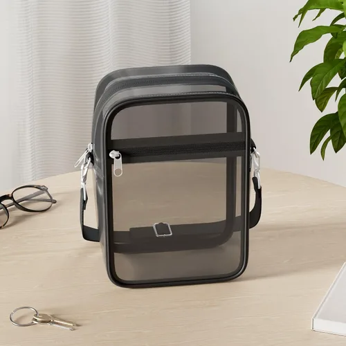 Vista 2 de MoKo Clear Bag Stadium Approved for Women, Crossbody Bag Purse Adjustable Strap Shoulder Bags for Concerts Sports Events