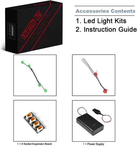 Vista 2 de BrickBling Kit de luz LED compatible con Lego Spider Tank, iluminación creativa compatible con Lego 75361-Sin modelo, solo luces