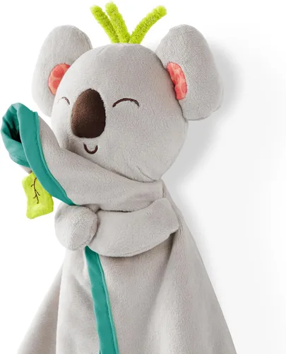 Vista 5 de B. Toys – Manta de seguridad de koala con características sensoriales crujientes – Manta suave de algodón para bebés recién nacidos y lactantes