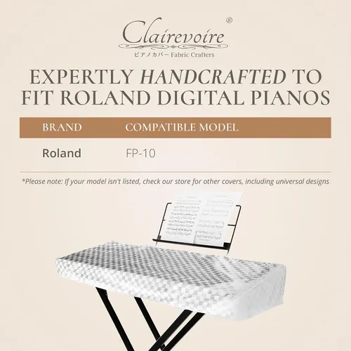 Vista 4 de Roland FP-10 - Funda para teclado digital, funda protectora para teclado Roland FP Series, duradera e impermeable, funda antipolvo para teclado