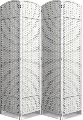 Vista 30 de Sorbus Divisor de habitación de 4 paneles de 6 pies de alto, pantalla de privacidad, paneles dobles extra anchos con bisagras, diseño de malla