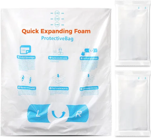 Vista 8 de 15 x 18 pulgadas, 10 unidades TONESPAC Instant Pack Quick Expanding Foam X-100 Bolsa de embalaje para embalaje y envío