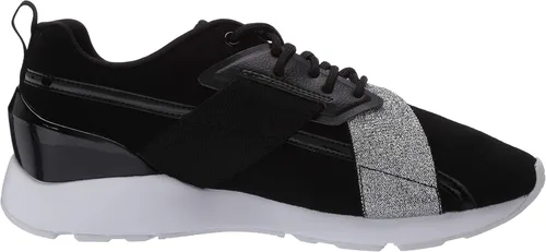 Vista 6 de Puma Tenis Muse X-2 para mujer color negro plateado talla 6 M de EE UU Negro