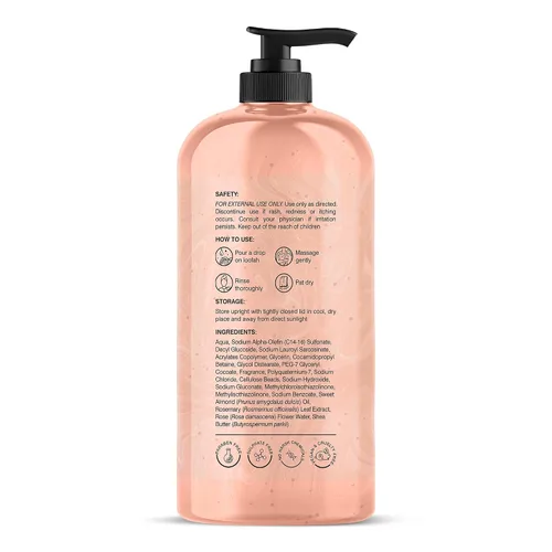Vista 8 de Botanic Hearth Gel de ducha British Rose & Almond – Gel de ducha hidratante con manteca de karité, limpiador suave y rehidratante, libre de sulfatos